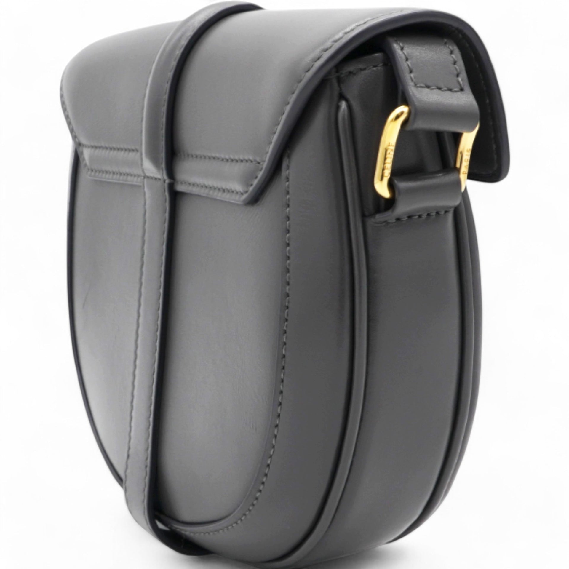 Celine Besace 16 Grey Leather Bag 