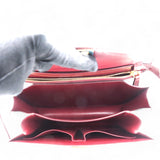 Celine Box Calfskin Medium Classic Box Flap Bag Burgundy 