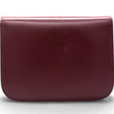 Celine Box Calfskin Medium Classic Box Flap Bag Burgundy 