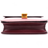 Celine Box Calfskin Medium Classic Box Flap Bag Burgundy 