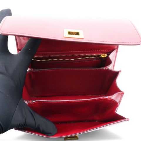 Celine Box Calfskin Mini Classic Box Flap Bag Red