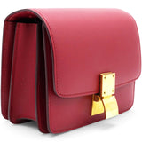 Celine Box Calfskin Mini Classic Box Flap Bag Red