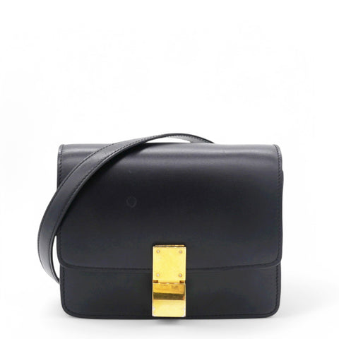Celine Box Small Classic Box Flap Bag Black 