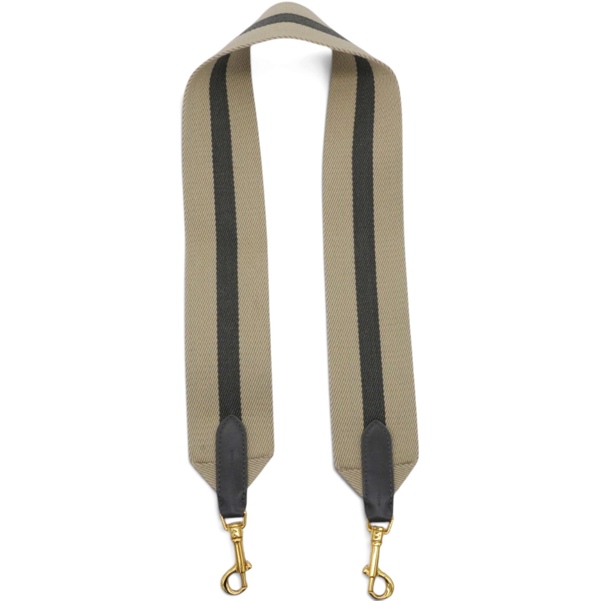 Canvas Striped Strap Natural Grey