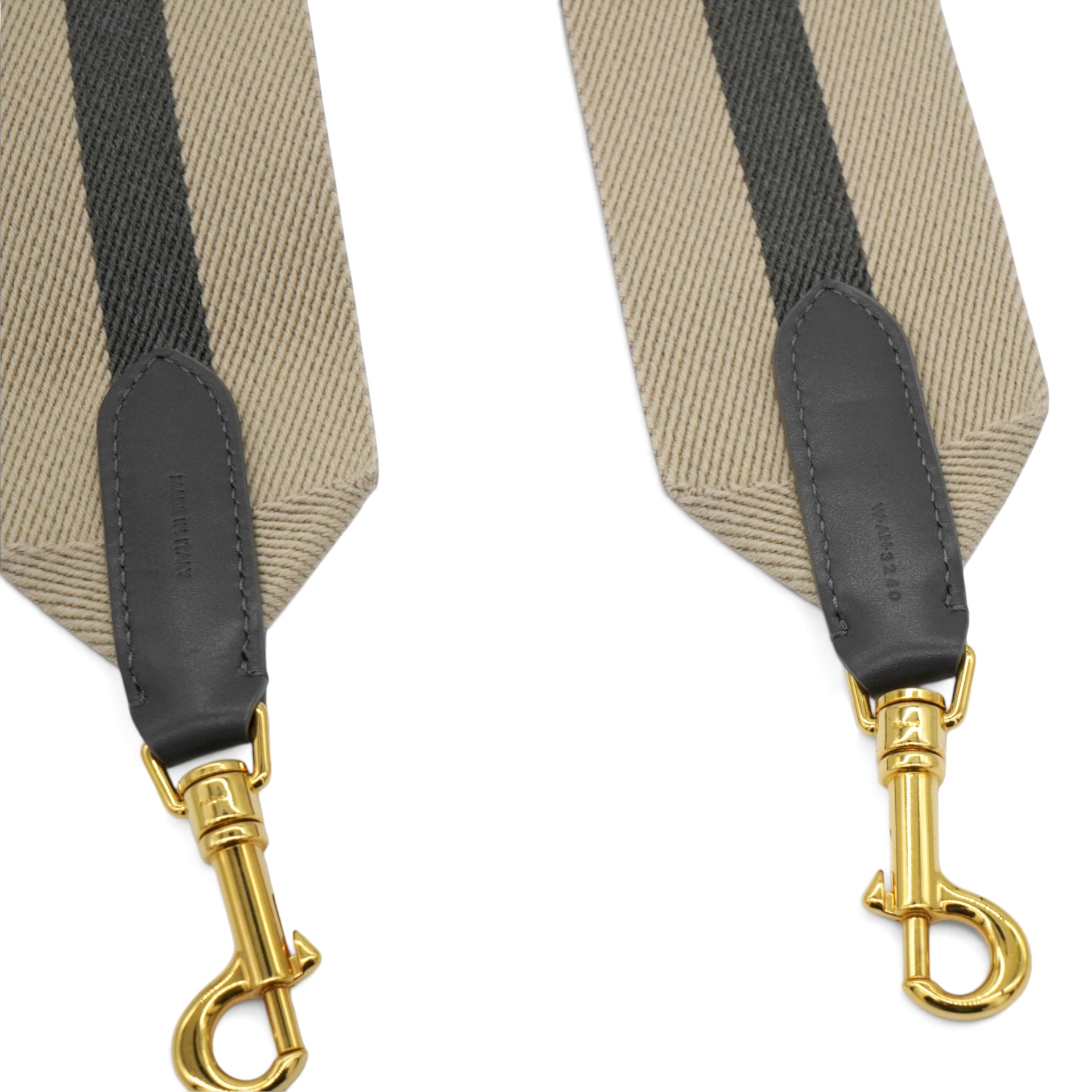 Celine Canvas Striped Strap Natural Grey 