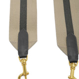 Celine Canvas Striped Strap Natural Grey 