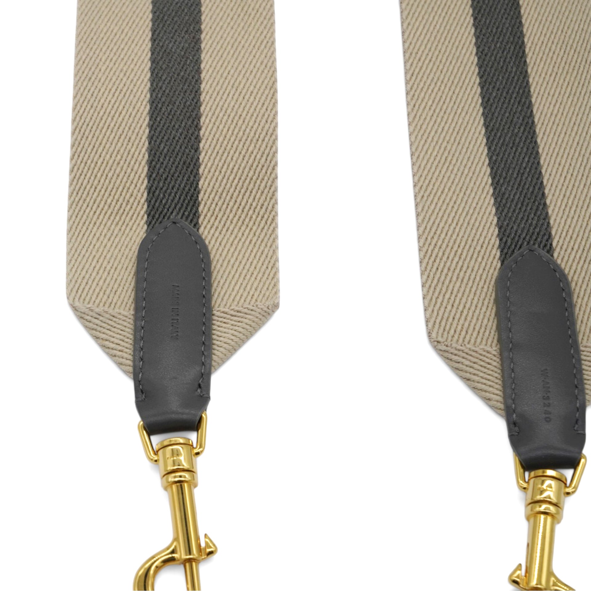 Celine Canvas Striped Strap Natural Grey 