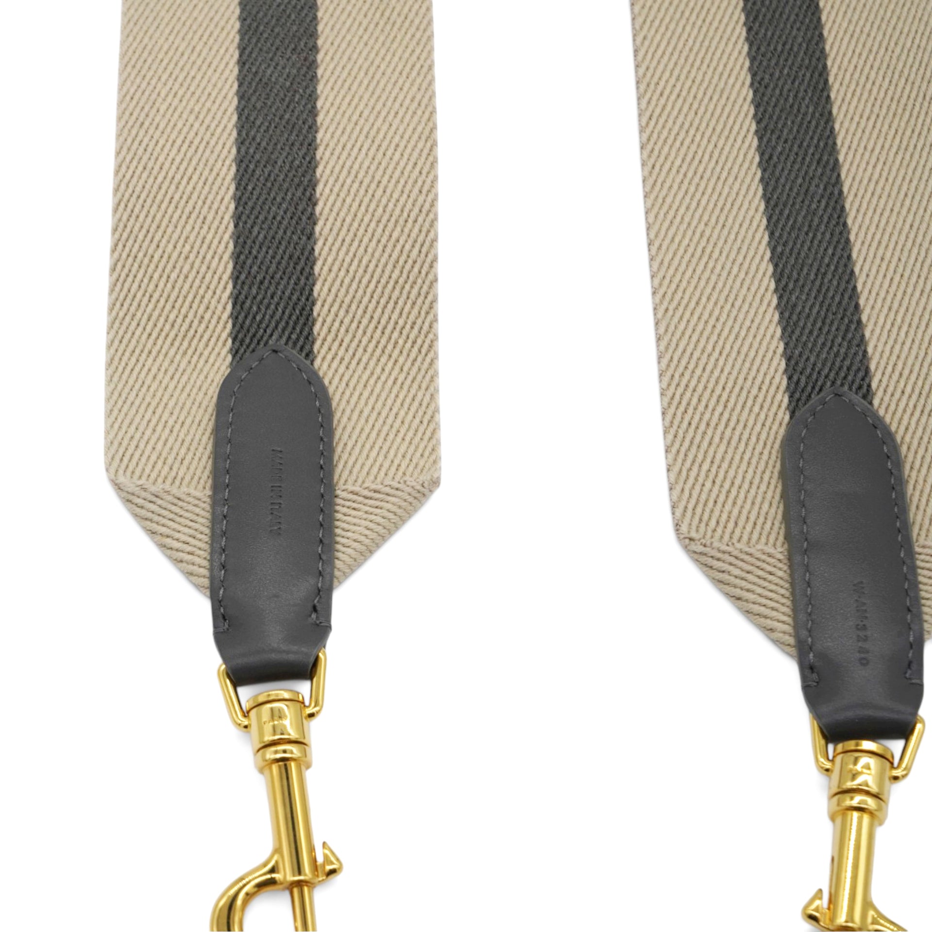 Celine Canvas Striped Strap Natural Grey 