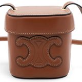Celine Cuir Triomphe Mini Vanity Case Tan 
