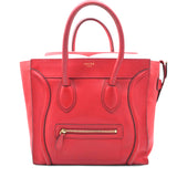  Celine Drummed Luggage Coquelicot Tote 