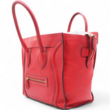  Celine Drummed Luggage Coquelicot Tote 