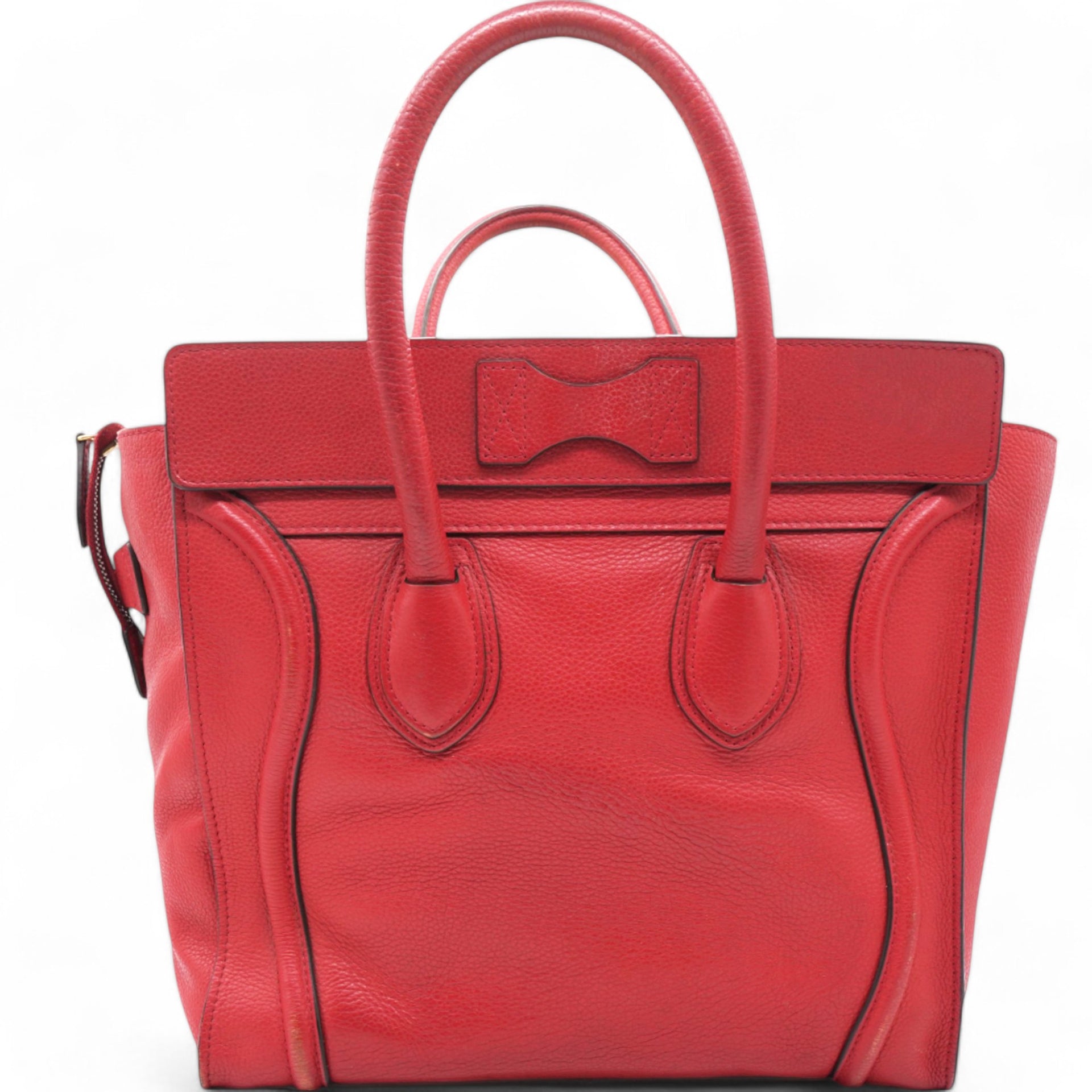  Celine Drummed Luggage Coquelicot Tote 