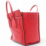  Celine Drummed Luggage Coquelicot Tote 