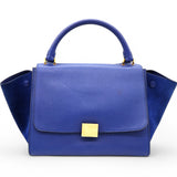 Celine Drummed Suede Trapeze Indigo Blue 