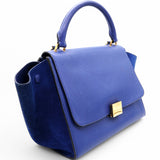 Celine Drummed Suede Trapeze Indigo Blue 