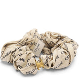 Celine Logo Print Fabric Scrunchie 