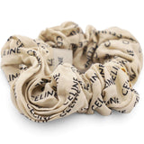 Celine Logo Print Fabric Scrunchie 