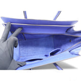 Celine Luggage Handbag In Blue Leather Micro