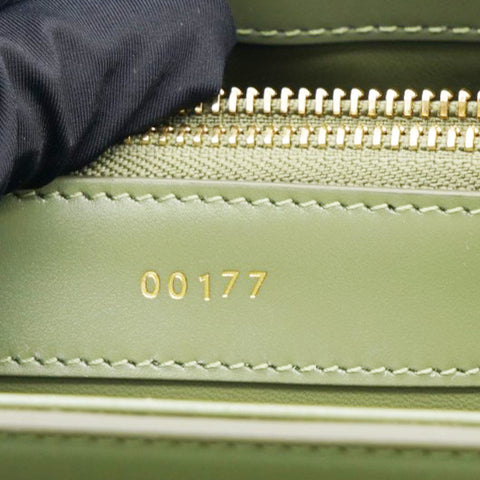 Celine Satinated Calfskin Mini 16 Top Handle Bag Sage 