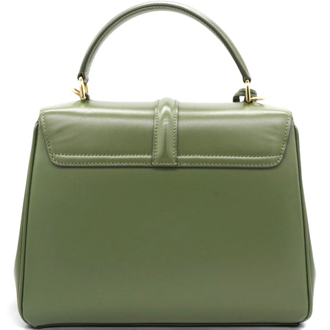 Celine Satinated Calfskin Mini 16 Top Handle Bag Sage 