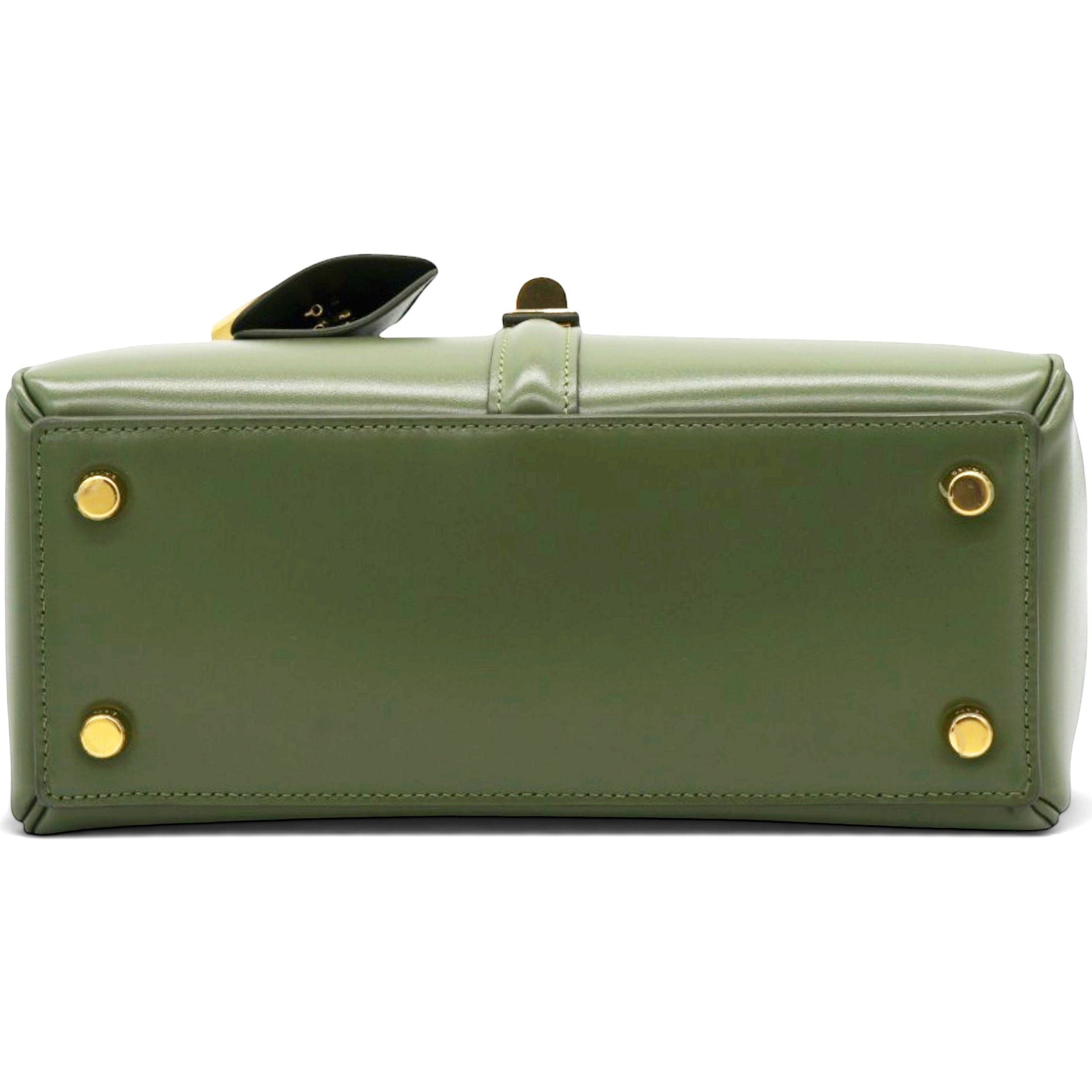 Celine Satinated Calfskin Mini 16 Top Handle Bag Sage 