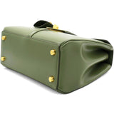 Celine Satinated Calfskin Mini 16 Top Handle Bag Sage 