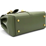 Celine Satinated Calfskin Mini 16 Top Handle Bag Sage 