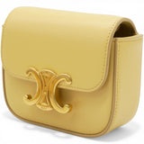 Celine Shiny Calfskin Mini Triomphe Yellow 