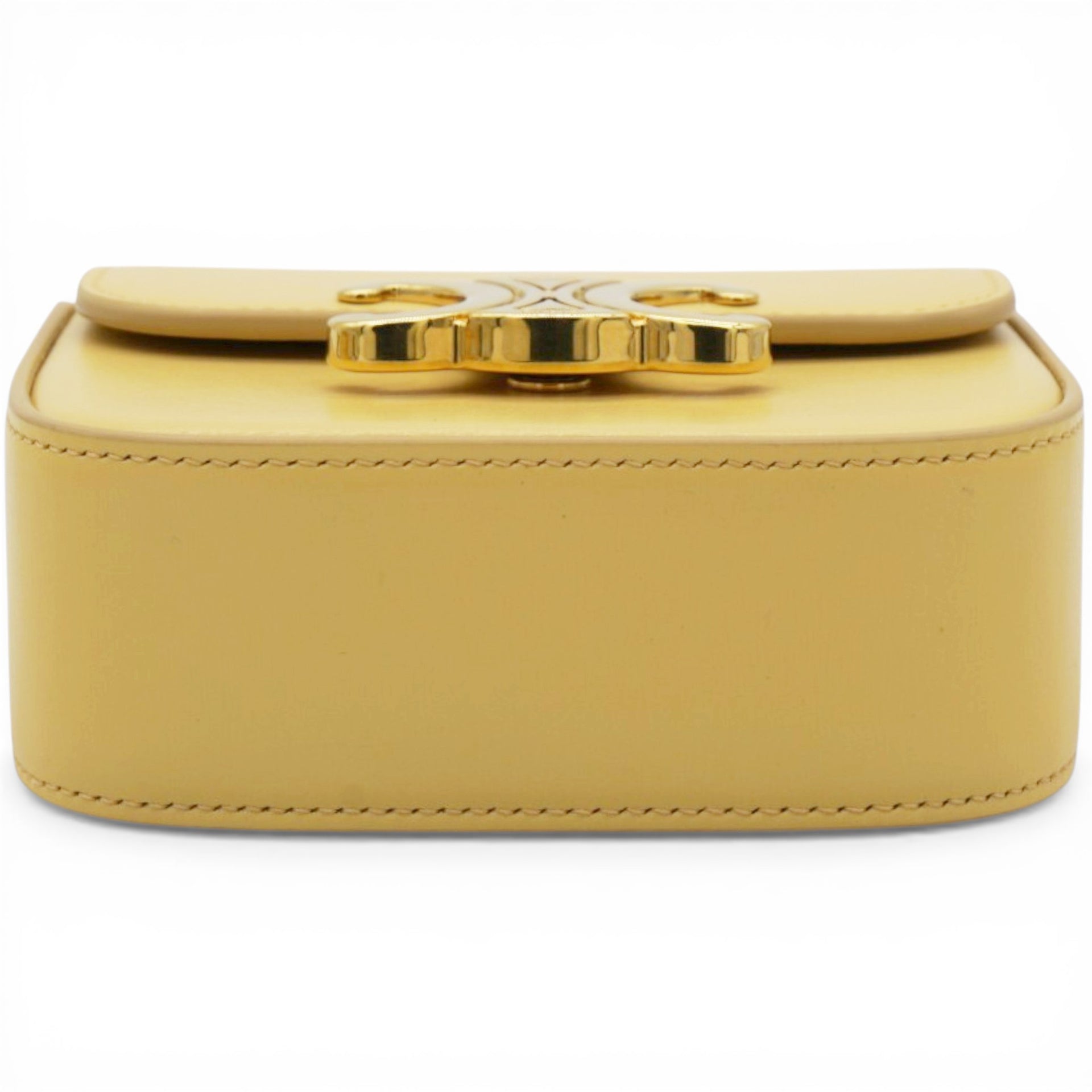 Celine Shiny Calfskin Mini Triomphe Yellow 