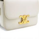 Celine Shiny Calfskin Teen Triomphe White 
