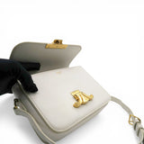Celine Shiny Calfskin Teen Triomphe White 