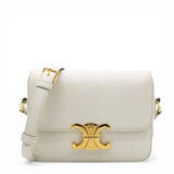 Celine Shiny Calfskin Teen Triomphe White 