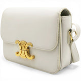 Celine Shiny Calfskin Teen Triomphe White 
