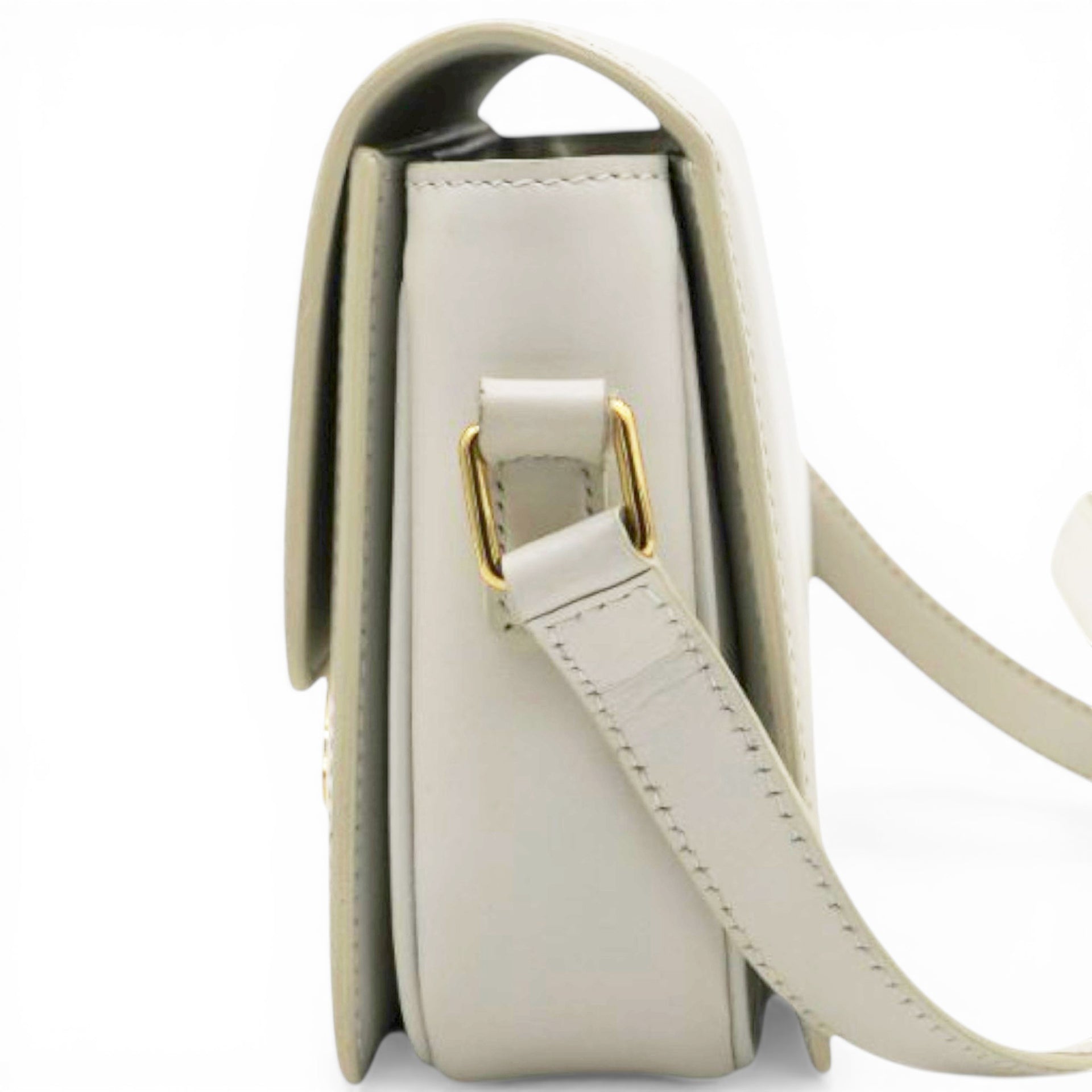 Celine Shiny Calfskin Teen Triomphe White 