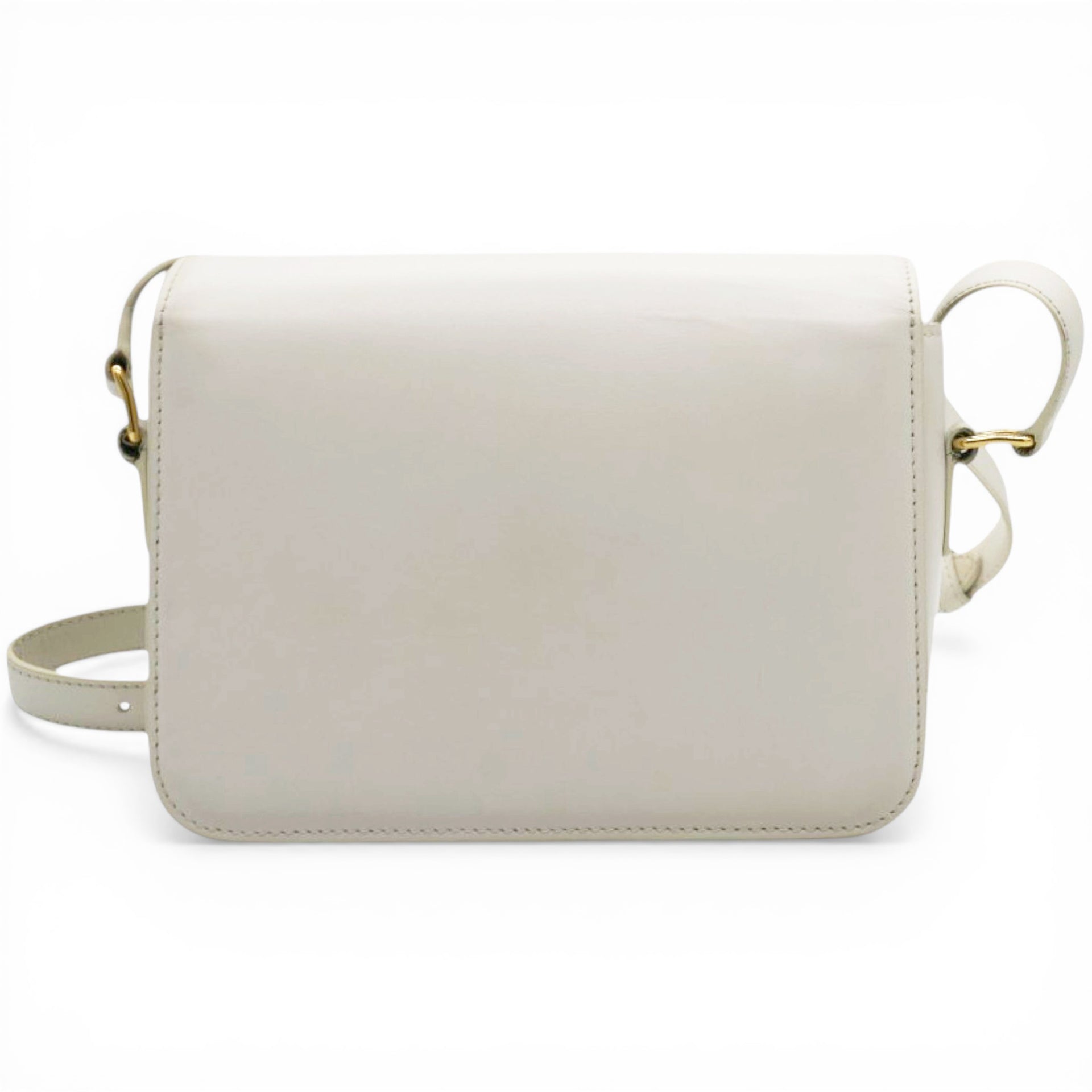 Celine Shiny Calfskin Teen Triomphe White 