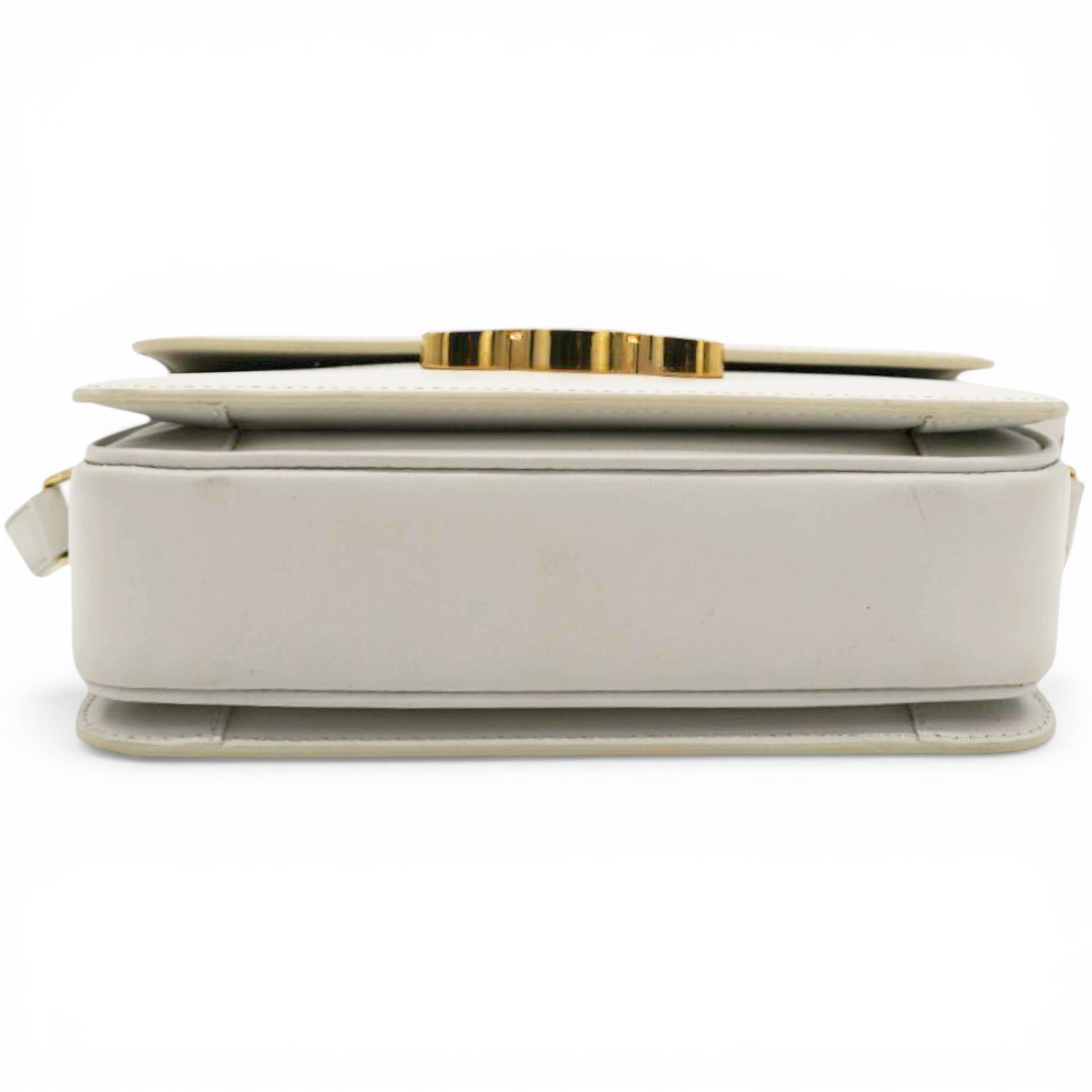 Celine Shiny Calfskin Teen Triomphe White 
