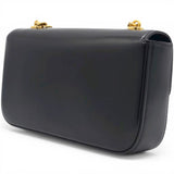 Celine Shiny Leather Triomphe Shoulder Bag Black 