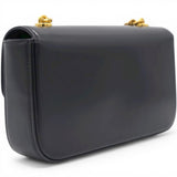 Celine Shiny Leather Triomphe Shoulder Bag Black 