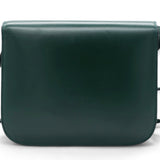  Celine Spazzolato Calfskin Classic Box Medium Flap Bag Dark Green 
