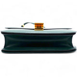  Celine Spazzolato Calfskin Classic Box Medium Flap Bag Dark Green 