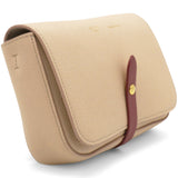 Celine Strap Clutch in Taupe/Red 