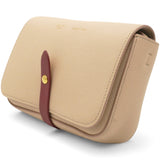 Celine Strap Clutch in Taupe/Red 