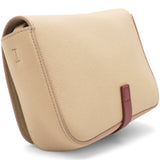 Celine Strap Clutch in Taupe/Red 