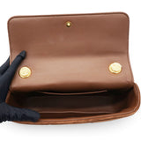 Celine Suede Matelasse Quilted Chain Shoulder Bag Brown 