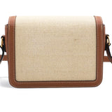 Celine Textile Natural Calfskin Teen Triomphe White Tan 