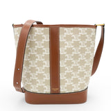 Celine Triomphe Canvas Calfskin Small Bucket Bag 