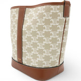 Celine Triomphe Canvas Calfskin Small Bucket Bag 