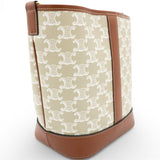 Celine Triomphe Canvas Calfskin Small Bucket Bag 