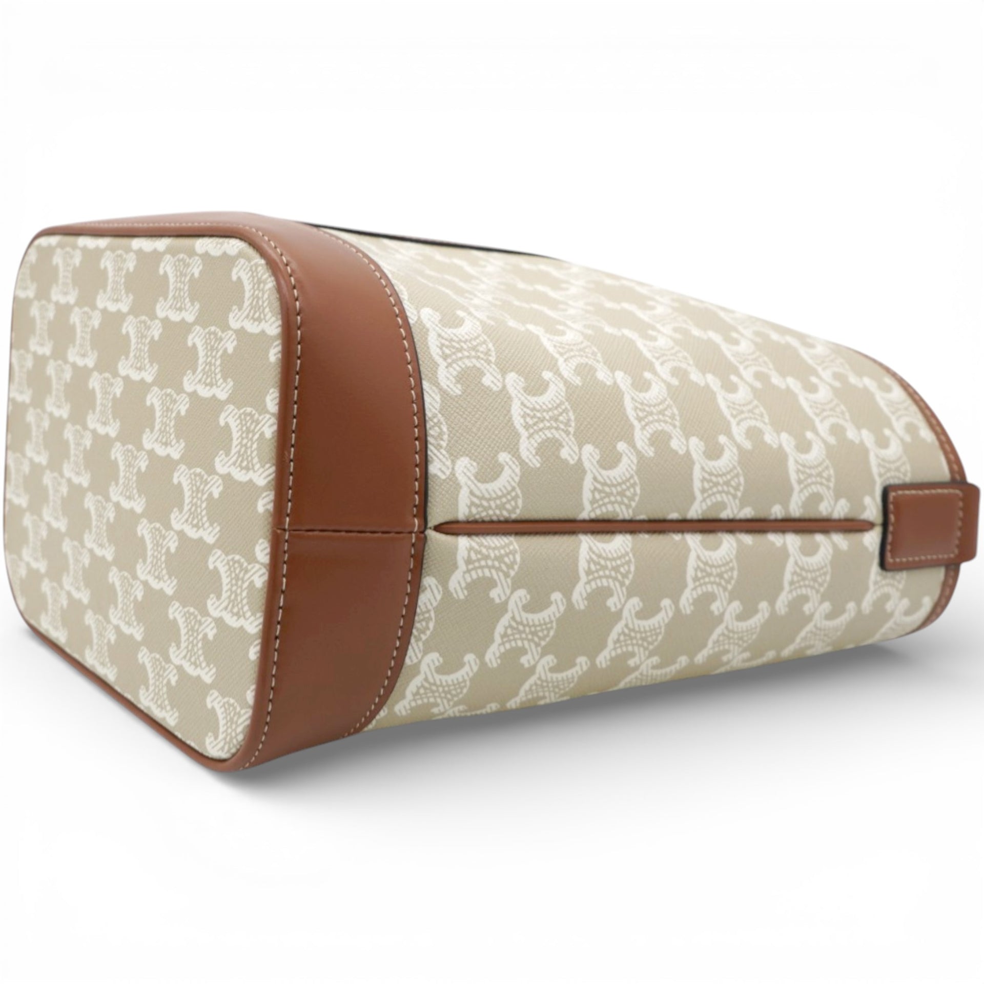 Celine Triomphe Canvas Calfskin Small Bucket Bag 