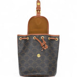  Celine Triomphe Canvas Folco Backpack Tan 